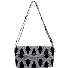 Pattern Beetle Insect Black Grey Removable Strap Clutch Bag by Hannah976