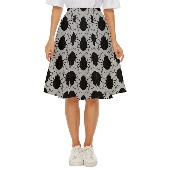 Pattern Beetle Insect Black Grey Classic Short Skirt