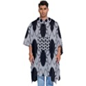 Pattern Beetle Insect Black Grey Men s Hooded Rain Ponchos View1