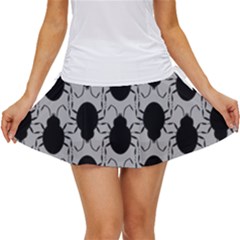 Pattern Beetle Insect Black Grey Women s Skort by Hannah976