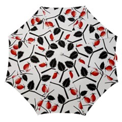 Rose Hip Pattern Branches Autumn Straight Umbrellas by Hannah976