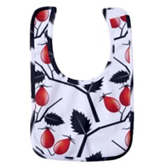 Rose Hip Pattern Branches Autumn Baby Bib by Hannah976