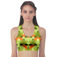 Texture Plant Herbs Herb Green Fitness Sports Bra by Hannah976