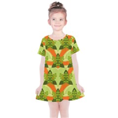 Texture Plant Herbs Herb Green Kids  Simple Cotton Dress by Hannah976