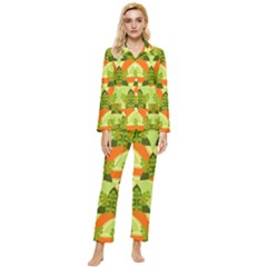 Texture Plant Herbs Herb Green Womens  Long Sleeve Velvet Pocket Pajamas Set by Hannah976