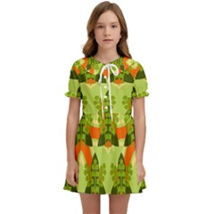 Texture Plant Herbs Herb Green Kids  Sweet Collar Dress by Hannah976