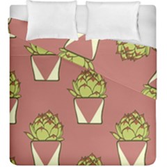 Cactus Pattern Background Texture Duvet Cover Double Side (king Size) by Hannah976