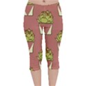 Cactus Pattern Background Texture Velvet Capri Leggings  View1