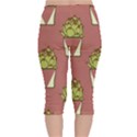 Cactus Pattern Background Texture Velvet Capri Leggings  View2