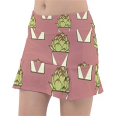 Cactus Pattern Background Texture Classic Tennis Skirt by Hannah976