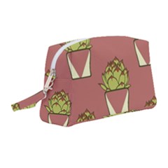 Cactus Pattern Background Texture Wristlet Pouch Bag (medium) by Hannah976