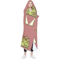 Cactus Pattern Background Texture Wearable Blanket by Hannah976