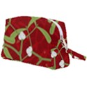 Mistletoe Christmas Texture Advent Wristlet Pouch Bag (Large) View2