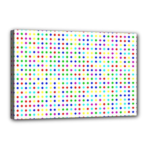 Dots Color Rows Columns Background Canvas 18  X 12  (stretched) by Hannah976