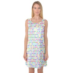 Dots Color Rows Columns Background Sleeveless Satin Nightdress by Hannah976