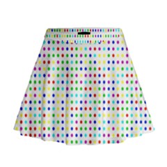 Dots Color Rows Columns Background Mini Flare Skirt by Hannah976