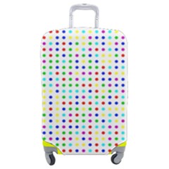 Dots Color Rows Columns Background Luggage Cover (medium) by Hannah976