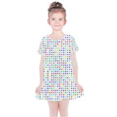 Dots Color Rows Columns Background Kids  Simple Cotton Dress by Hannah976