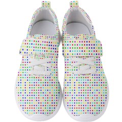 Dots Color Rows Columns Background Men s Velcro Strap Shoes by Hannah976