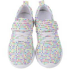 Dots Color Rows Columns Background Women s Velcro Strap Shoes by Hannah976