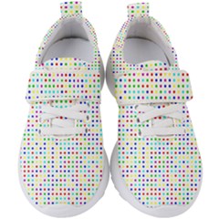 Dots Color Rows Columns Background Kids  Velcro Strap Shoes by Hannah976