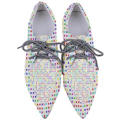 Dots Color Rows Columns Background Pointed Oxford Shoes by Hannah976