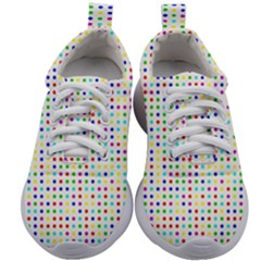 Dots Color Rows Columns Background Kids Athletic Shoes by Hannah976