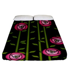 Rose Abstract Rose Garden Fitted Sheet (king Size) by Hannah976