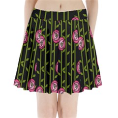 Rose Abstract Rose Garden Pleated Mini Skirt by Hannah976