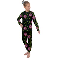 Rose Abstract Rose Garden Kids  Long Sleeve Set  by Hannah976