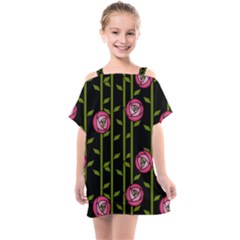 Rose Abstract Rose Garden Kids  One Piece Chiffon Dress by Hannah976