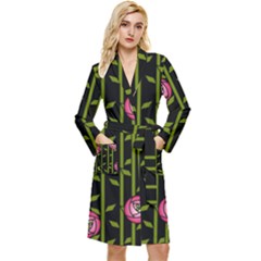 Rose Abstract Rose Garden Long Sleeve Velvet Robe by Hannah976