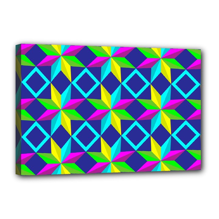 Pattern Star Abstract Background Canvas 18  x 12  (Stretched)