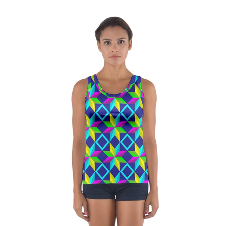 Pattern Star Abstract Background Sport Tank Top 