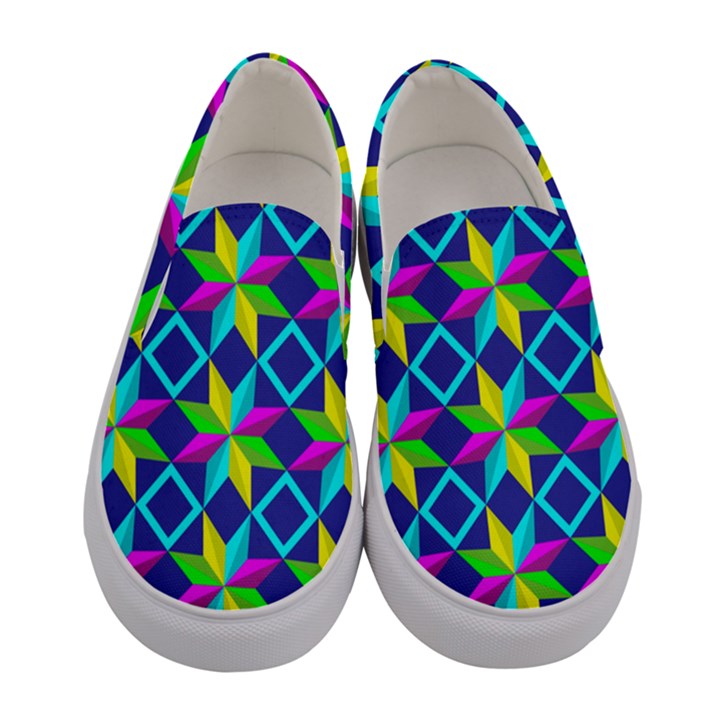 Pattern Star Abstract Background Women s Canvas Slip Ons