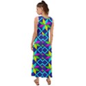 Pattern Star Abstract Background V-Neck Chiffon Maxi Dress View2