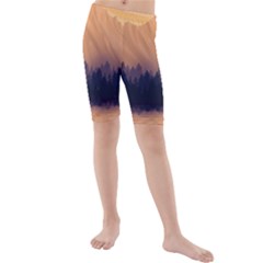 Landscape Nature Mountains Sky Kids  Mid Length Swim Shorts by Hannah976