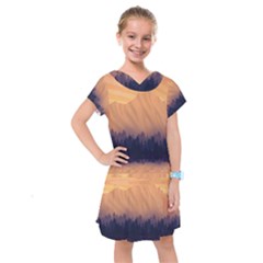 Landscape Nature Mountains Sky Kids  Drop Waist Dress by Hannah976