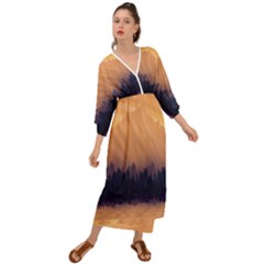 Landscape Nature Mountains Sky Grecian Style  Maxi Dress