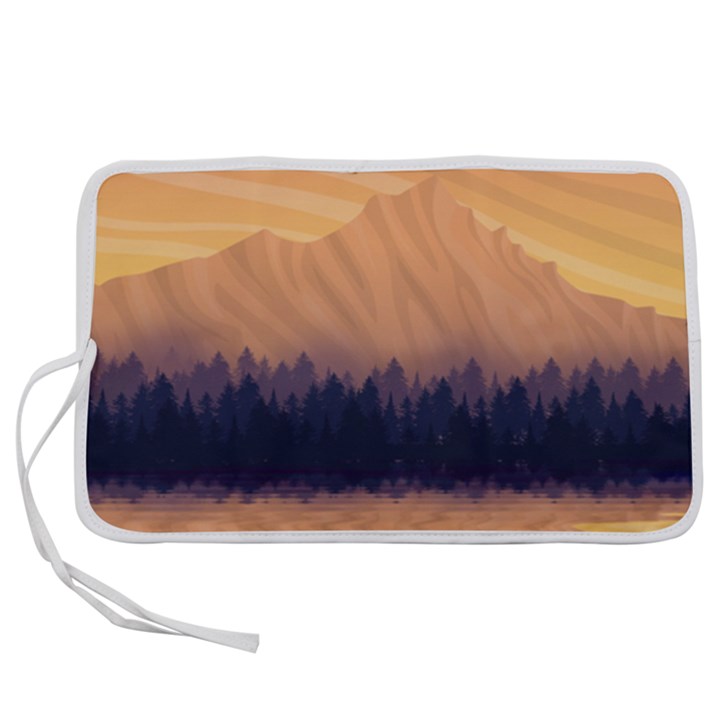 Landscape Nature Mountains Sky Pen Storage Case (S)