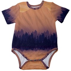 Landscape Nature Mountains Sky Baby Short Sleeve Bodysuit by Hannah976