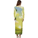 Wallpaper Background Landscape Long Sleeve Longline Maxi Dress View4