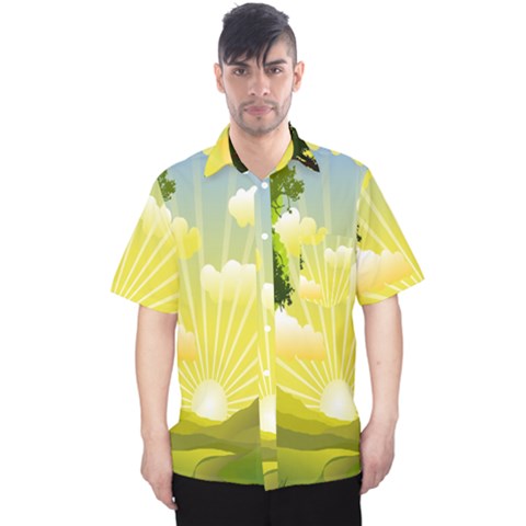 Wallpaper Background Landscape Men s Hawaii Shirt by Hannah976