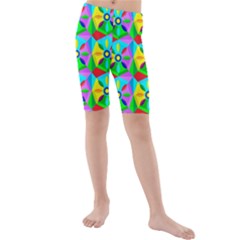 Star Texture Template Design Kids  Mid Length Swim Shorts by Hannah976