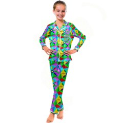 Star Texture Template Design Kids  Satin Long Sleeve Pajamas Set by Hannah976