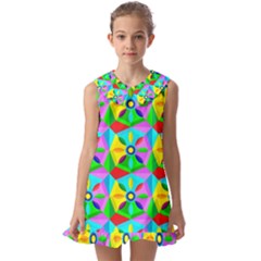 Star Texture Template Design Kids  Pilgrim Collar Ruffle Hem Dress by Hannah976