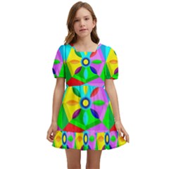 Star Texture Template Design Kids  Short Sleeve Dolly Dress by Hannah976