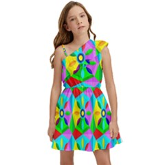 Star Texture Template Design Kids  One Shoulder Party Dress by Hannah976