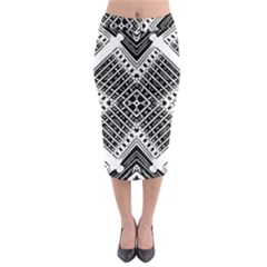 Pattern Tile Repeating Geometric Midi Pencil Skirt by Hannah976