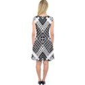 Pattern Tile Repeating Geometric Capsleeve Midi Dress View2